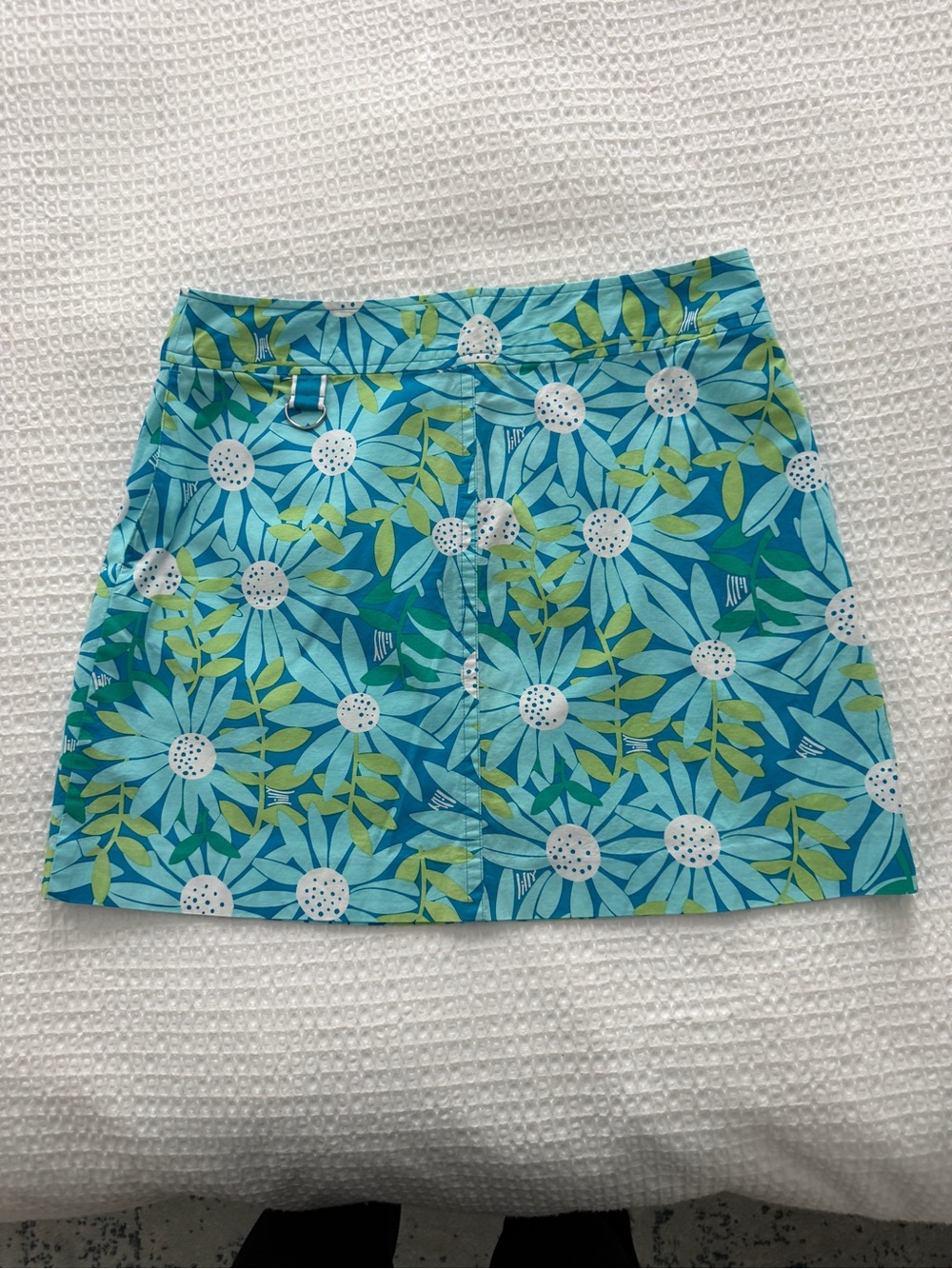 Lilly Pulitzer Turquoise & Lime Floral Mini Skirt